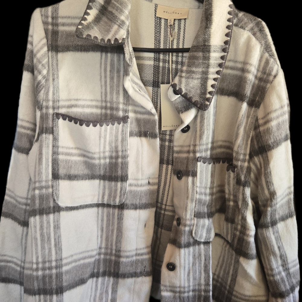 Helmut Lang Women's Gray Plaid Jacket